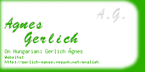 agnes gerlich business card